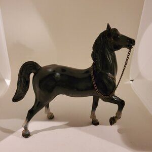 Vintage Breyer Western Prancer Horse Black or Dark Brown 7'' Tall